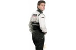 Ausstellungsstück Sandtler Rennoverall Sponsor FIA Schwarz/Weiss Gr. 48